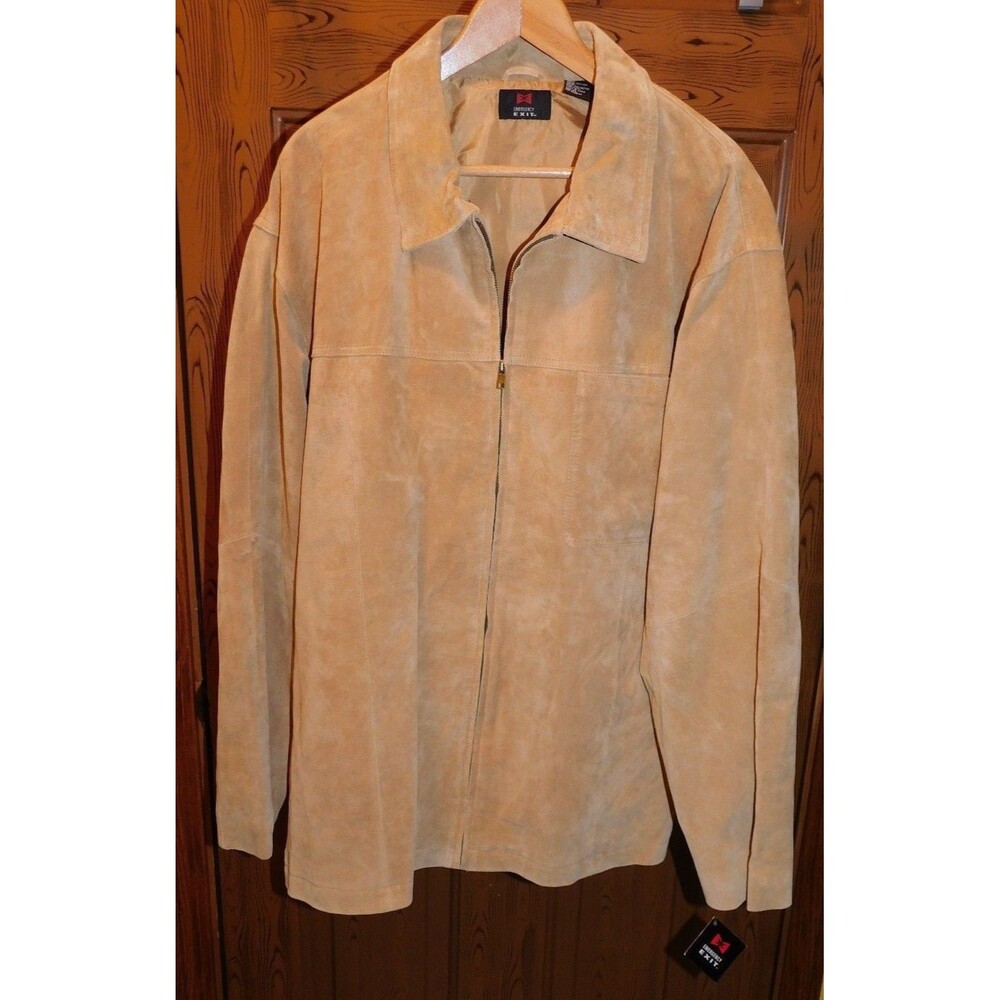 Emergency Exit Jacket XL Womens Jr Suede Zip Up Jacket Size XL